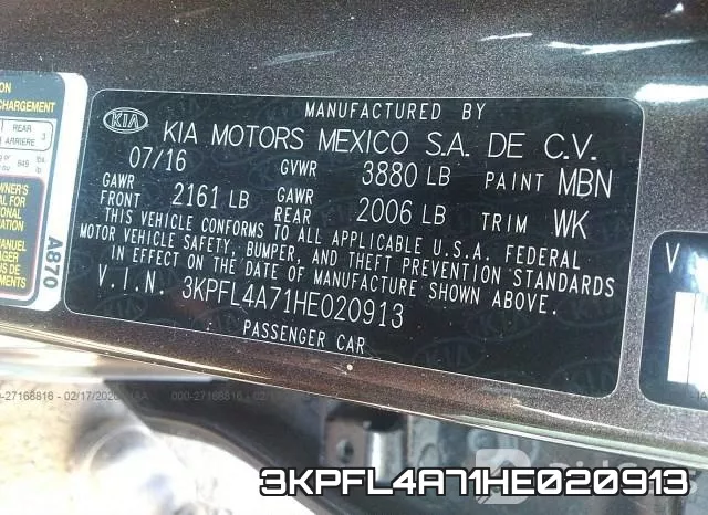 3KPFL4A71HE020913 фото 10