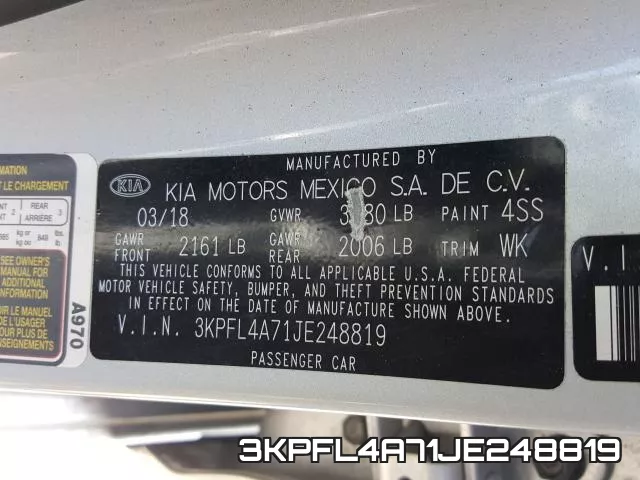 3KPFL4A71JE248819 фото 2