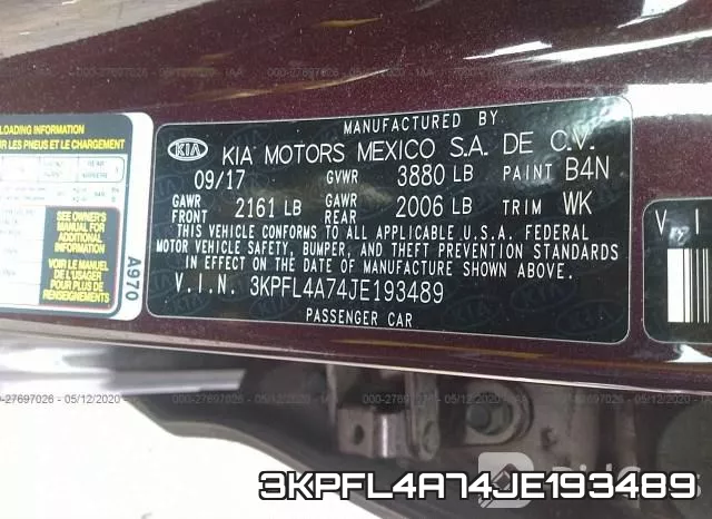 3KPFL4A74JE193489 фото 10