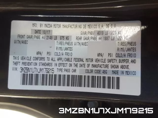 3MZBN1U7XJM179215 фото 2
