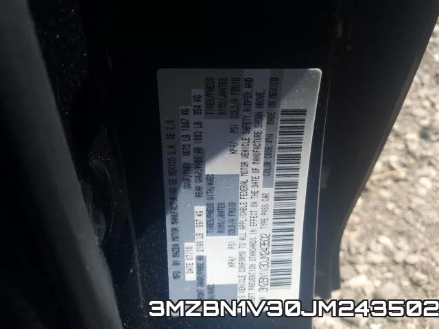 3MZBN1V30JM243502 фото 2