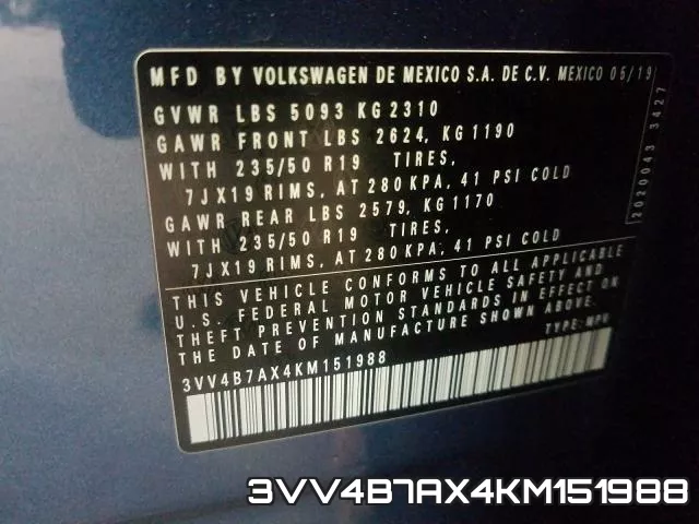 3VV4B7AX4KM151988 фото 2