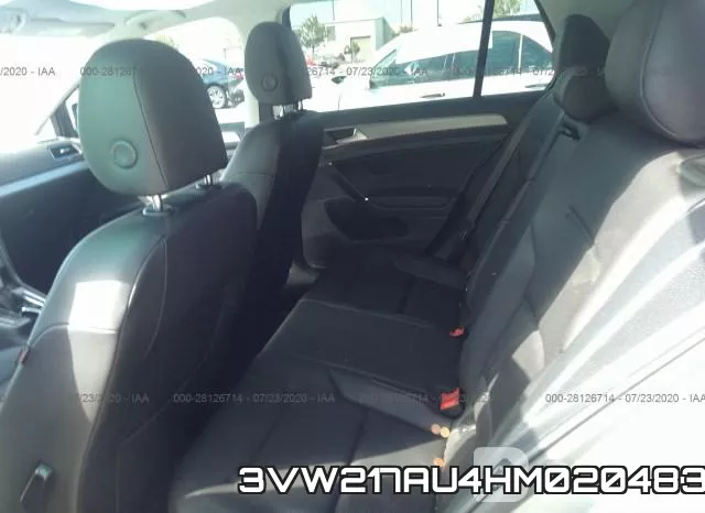 3VW217AU4HM020483 фото 9