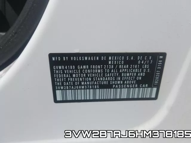 3VW2B7AJ6HM378185 фото 2