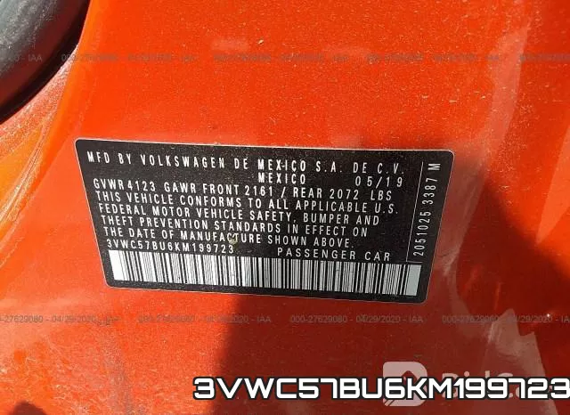3VWC57BU6KM199723 фото 10