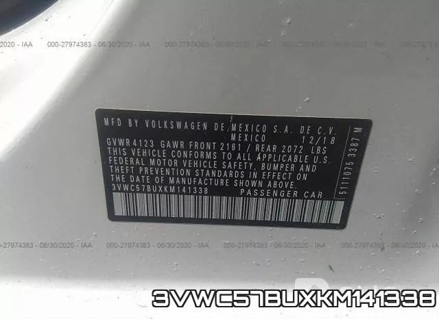 3VWC57BUXKM141338 фото 10