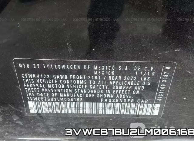 3VWCB7BU2LM006168 фото 10