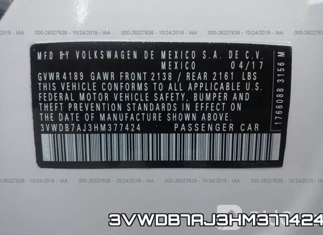 3VWDB7AJ3HM377424 фото 10