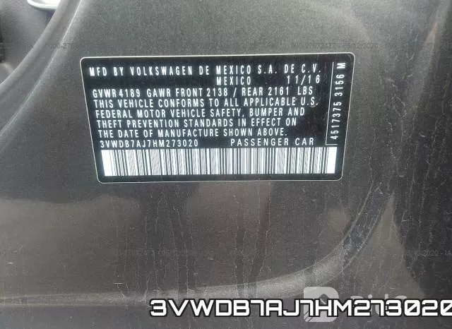 3VWDB7AJ7HM273020 фото 10