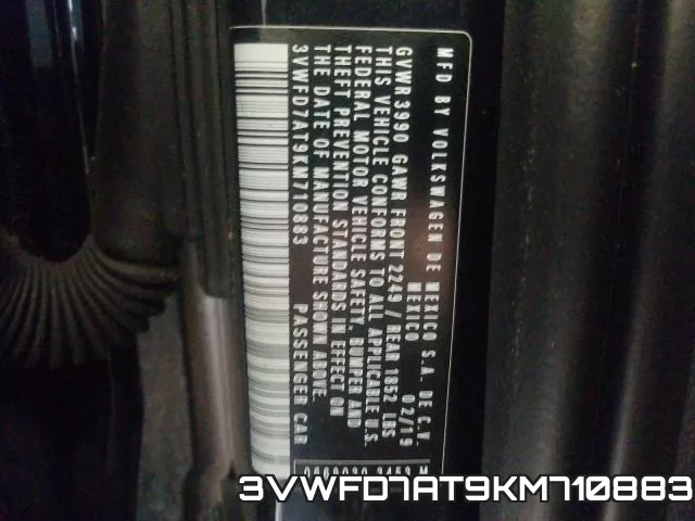 3VWFD7AT9KM710883 фото 2