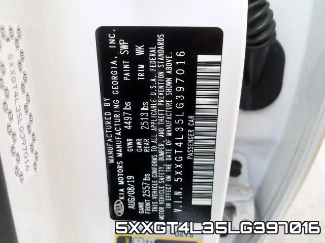 5XXGT4L35LG397016 фото 2