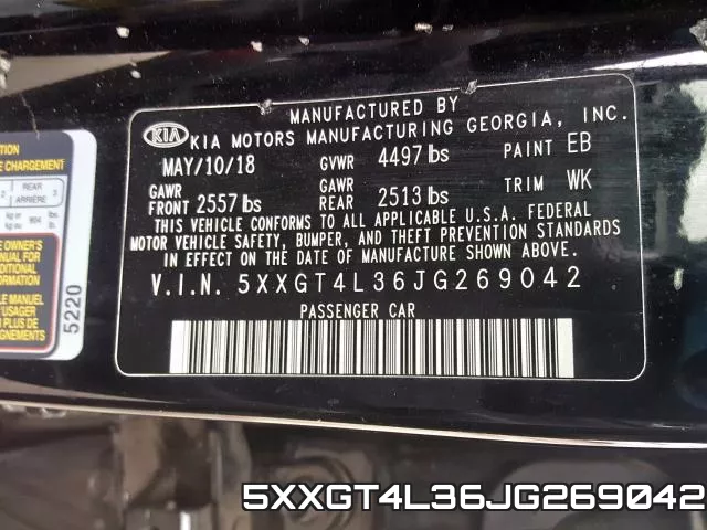 5XXGT4L36JG269042 фото 2