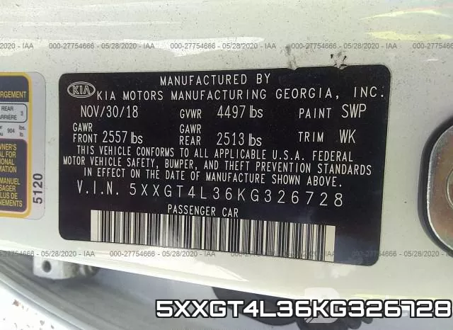 5XXGT4L36KG326728 фото 10