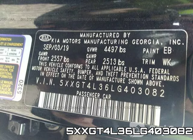 5XXGT4L36LG403082 фото 10