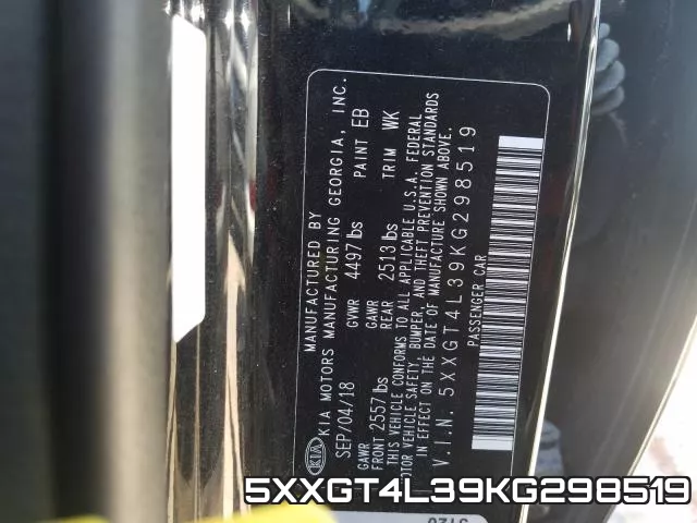 5XXGT4L39KG298519 фото 2