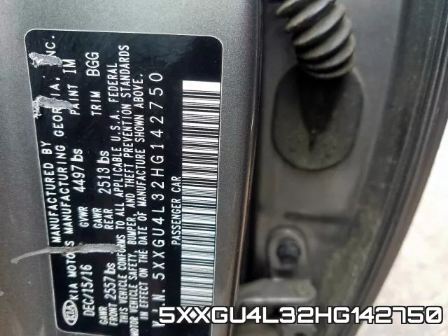 5XXGU4L32HG142750 фото 2