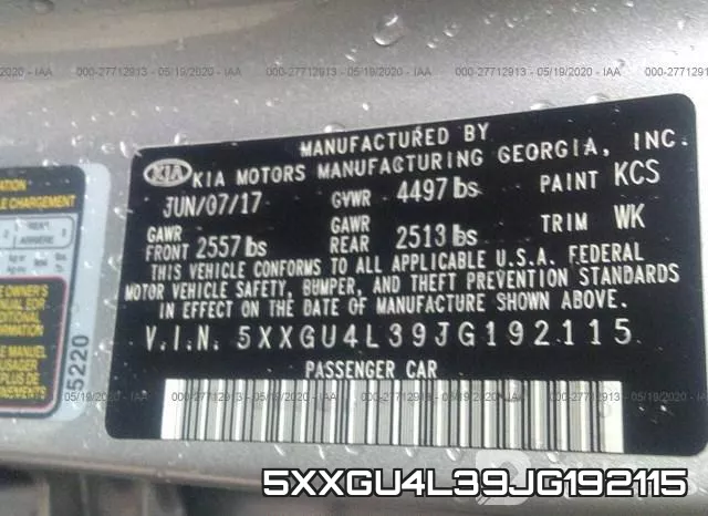 5XXGU4L39JG192115 фото 10