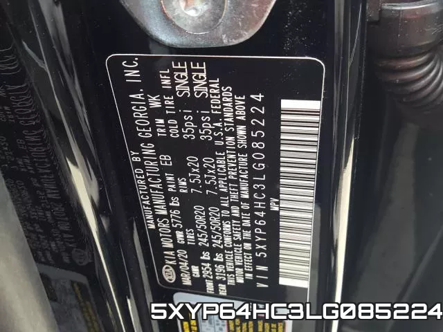 5XYP64HC3LG085224 фото 2