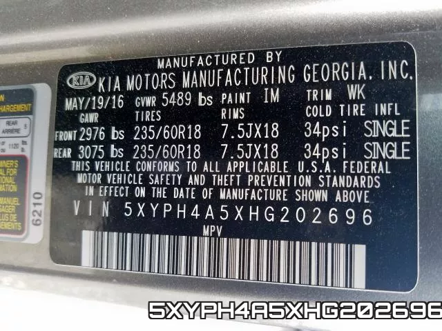 5XYPH4A5XHG202696 фото 2