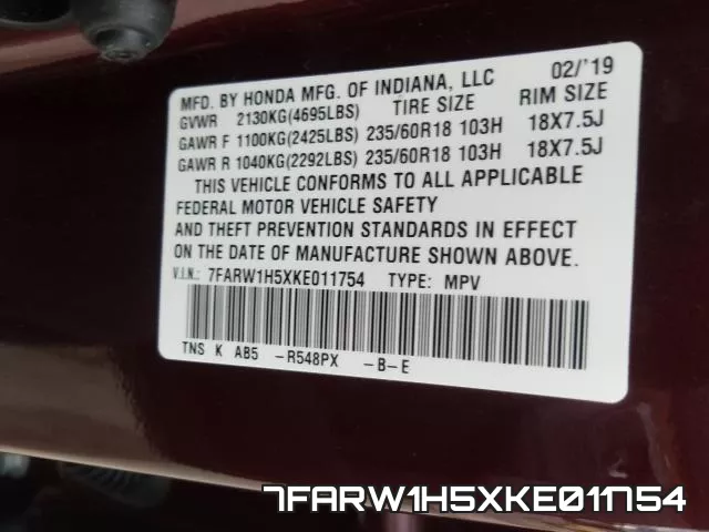 7FARW1H5XKE011754 фото 2