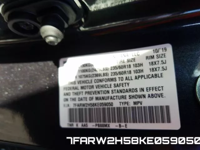 7FARW2H58KE059050 фото 2