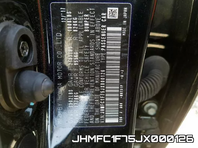 JHMFC1F75JX000126 фото 2