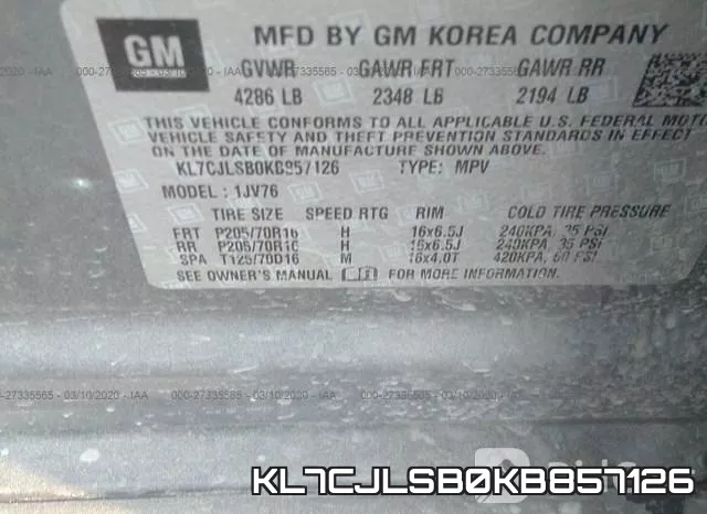 KL7CJLSB0KB857126 фото 10