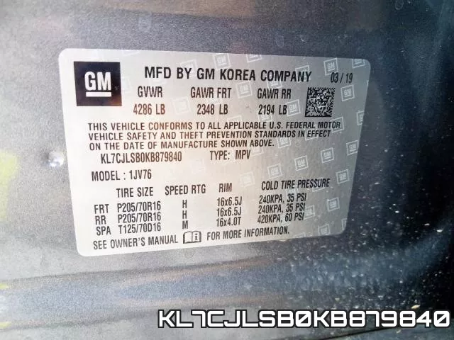 KL7CJLSB0KB879840 фото 2