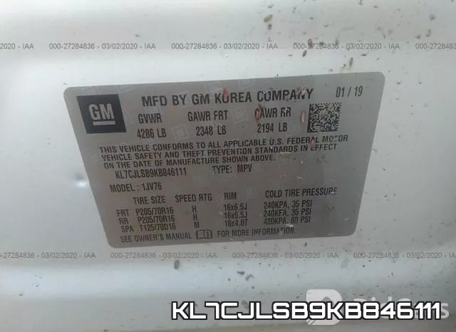 KL7CJLSB9KB846111 фото 10