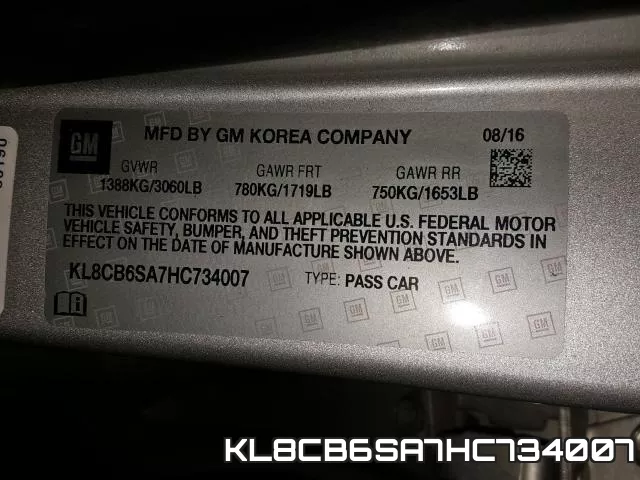 KL8CB6SA7HC734007 фото 2