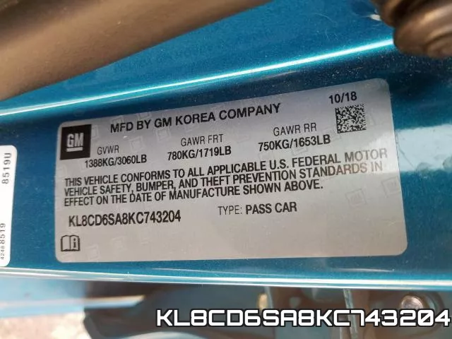 KL8CD6SA8KC743204 фото 2
