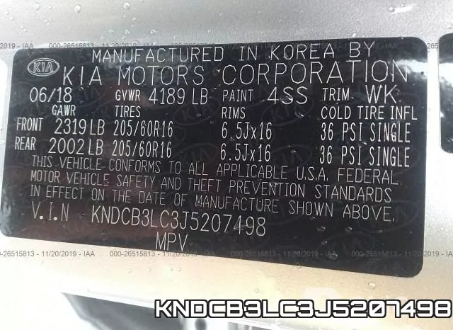 KNDCB3LC3J5207498 фото 10