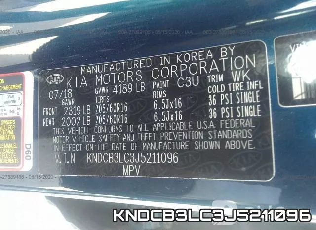 KNDCB3LC3J5211096 фото 10