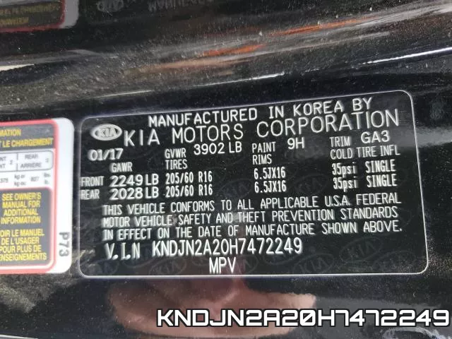 KNDJN2A20H7472249 фото 2