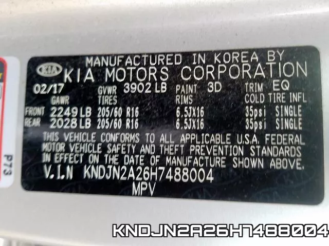 KNDJN2A26H7488004 фото 2