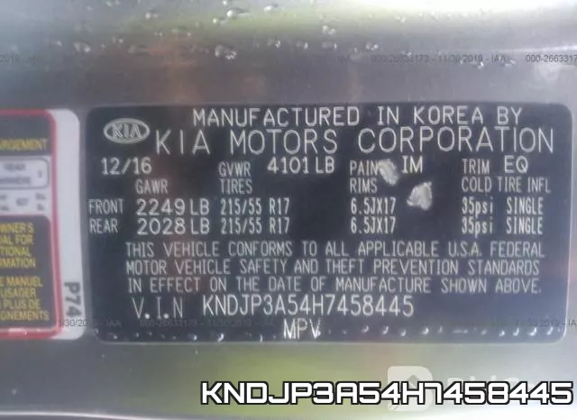 KNDJP3A54H7458445 фото 10