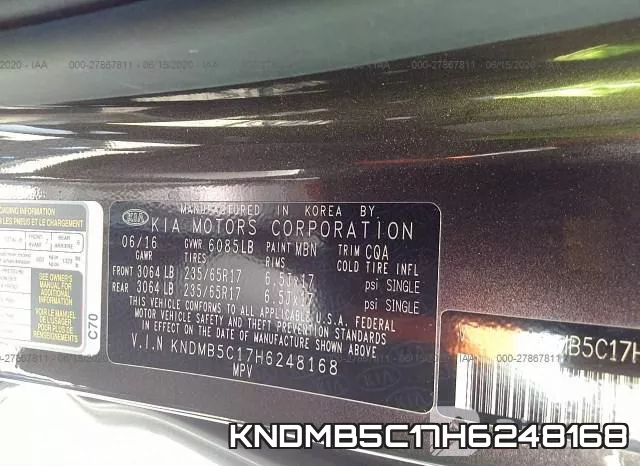 KNDMB5C17H6248168 фото 10
