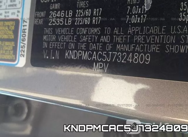 KNDPMCAC5J7324809 фото 10