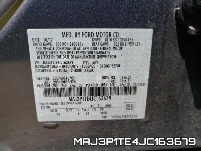MAJ3P1TE4JC163679 фото 2