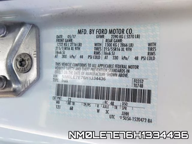 NM0LE7E76H1334436 фото 2