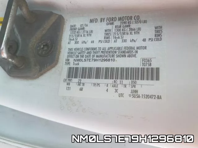 NM0LS7E79H1296810 фото 2