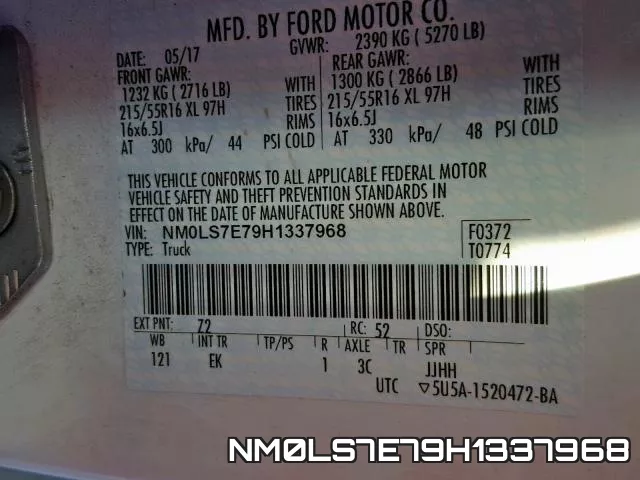 NM0LS7E79H1337968 фото 2