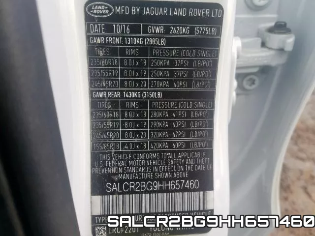 SALCR2BG9HH657460 фото 2