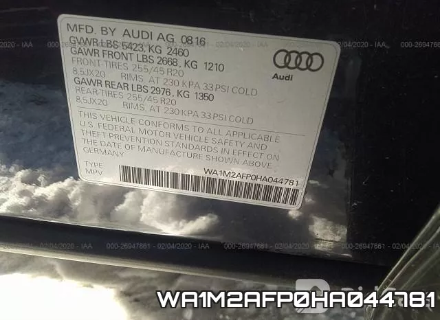 WA1M2AFP0HA044781 фото 10