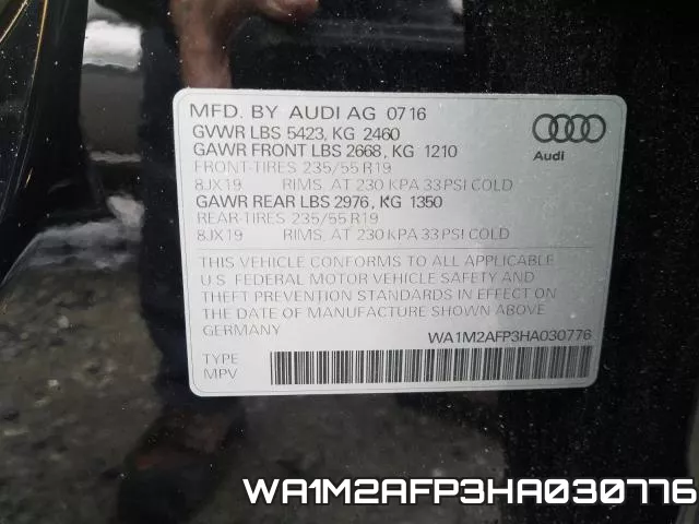 WA1M2AFP3HA030776 фото 2