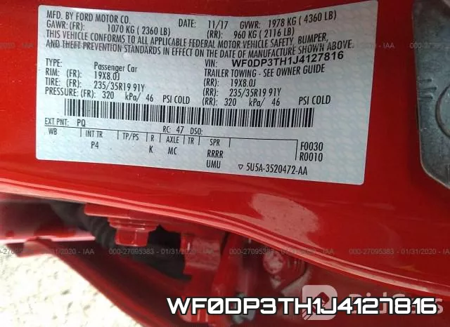 WF0DP3TH1J4127816 фото 10