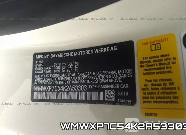 WMWXP7C54K2A53303 фото 10