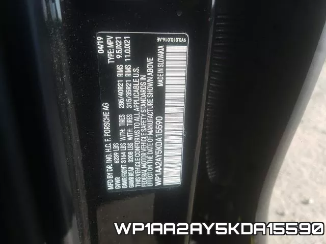WP1AA2AY5KDA15590 фото 2
