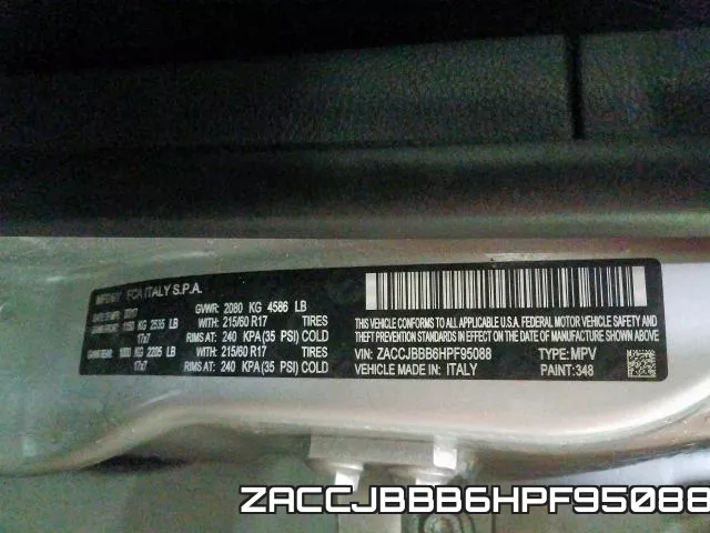 ZACCJBBB6HPF95088 фото 2