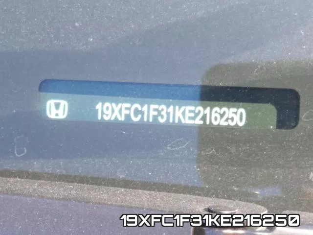 19XFC1F31KE216250 фото 2